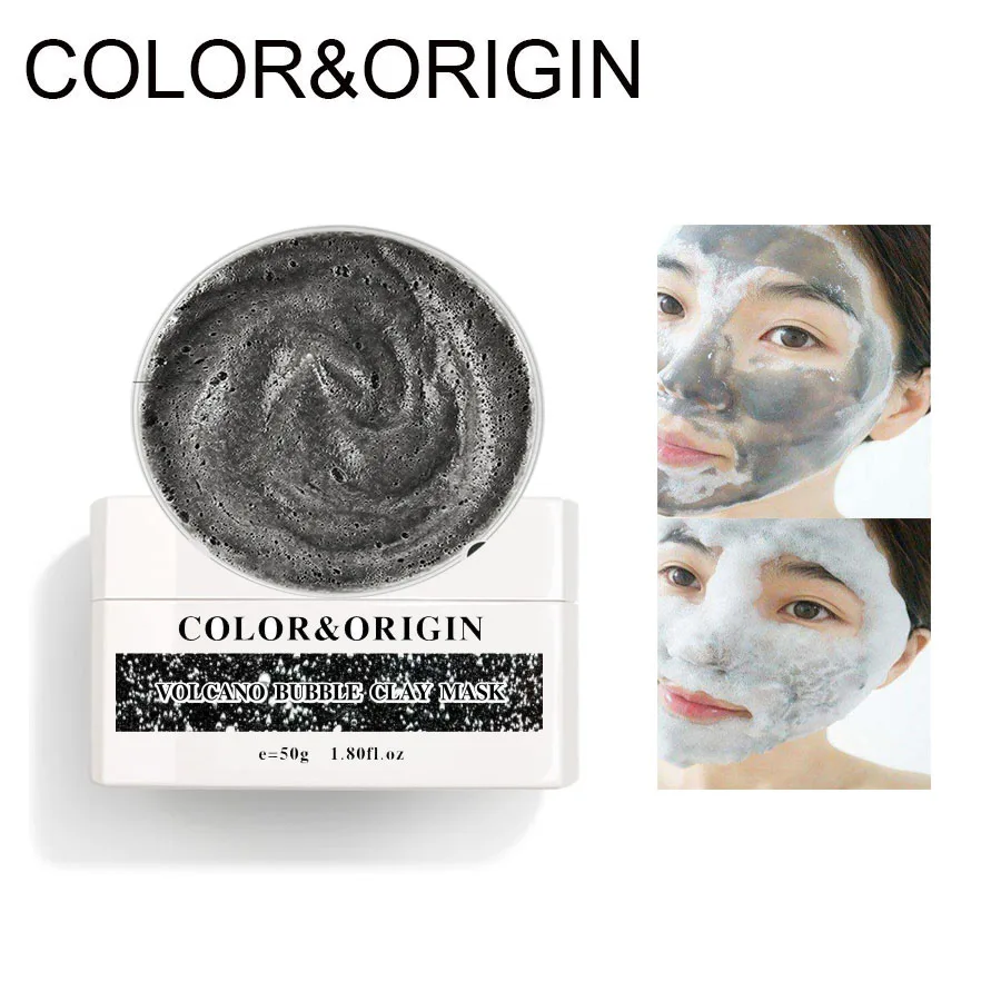 Color&ampOrigin Valcano Bubble Clay Mask Carbonated Deep Cleansing Facial Collagen Brightening Shrink Pore Skin Acne Treatment | Красота и