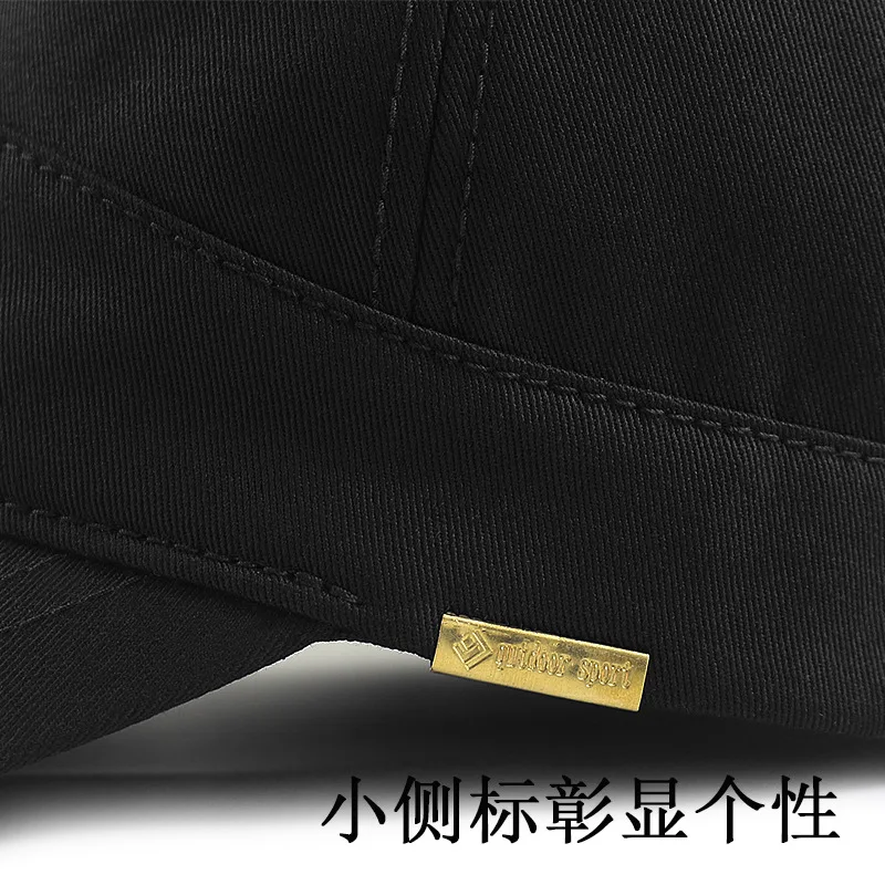 

2021 Four Seasons Big Hat Man Large Hat 100% Cotton Flat Top Sun Cap Men and Lady Solid Color Plus Size Military Caps 60-65cm