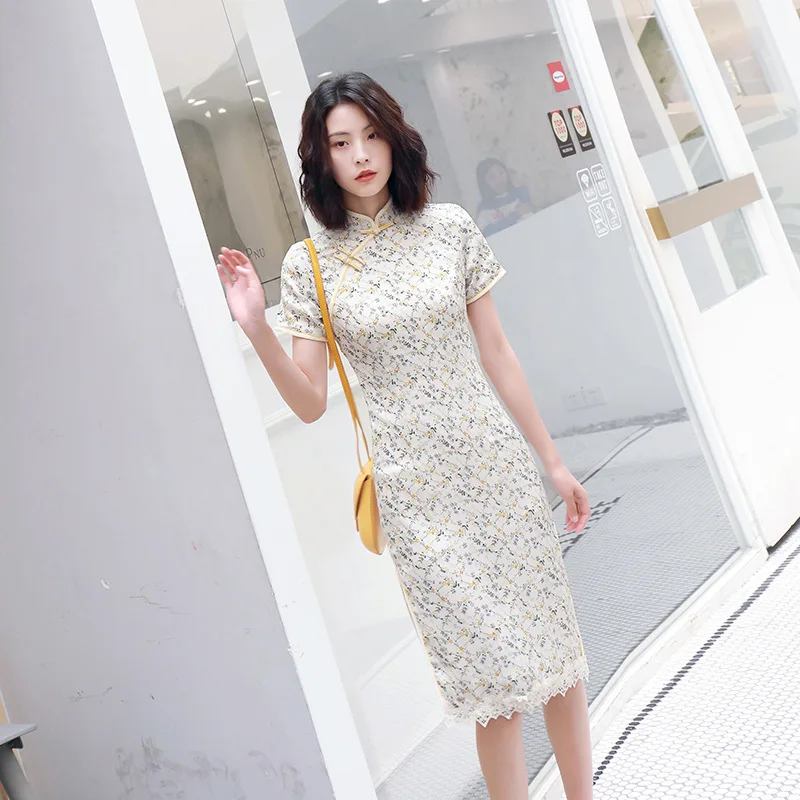 Традиционное китайское платье длинное вечернее платье cheongsam сексуальное свадебное кружевное платье qipao платье в восточном стиле облегающее готическое платье