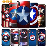captain america shield marvel for samsung galaxy a9 a8 star a750 a7 a6 a5 a3 plus 2018 2017 2016 silicone soft black phone case