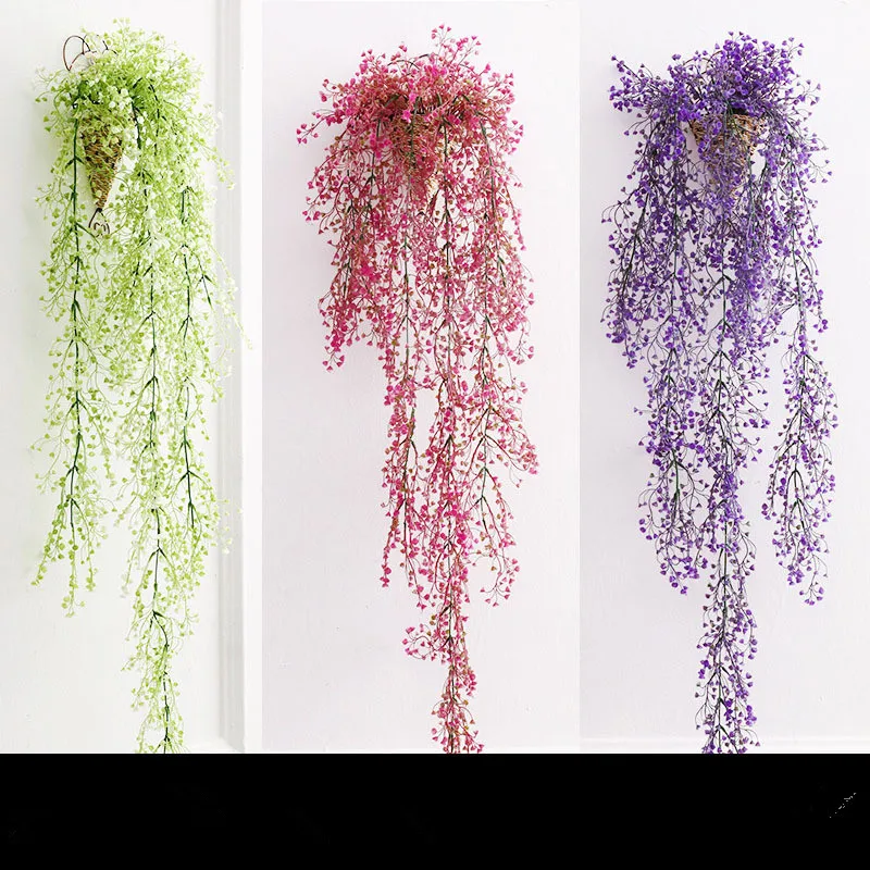 Искусственные искусственный цветок из шелка лоза украшения сада подвесная