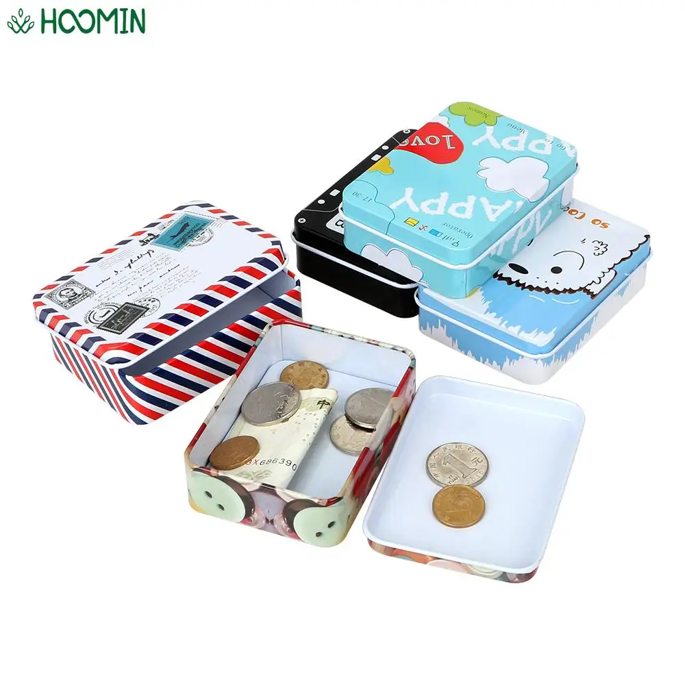 Металлический Мини чехол для ювелирных изделий милый мультяшный жестяной