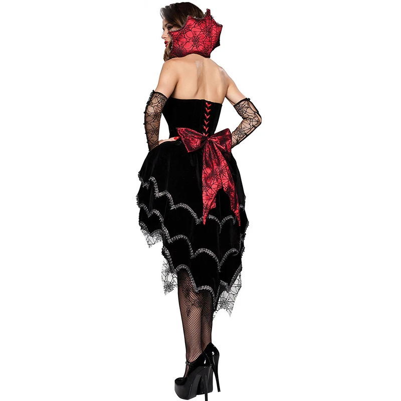 DM COS 2019 платье вампир дьявол Женский Хэллоуин Косплей Костюм Человек паук игровая