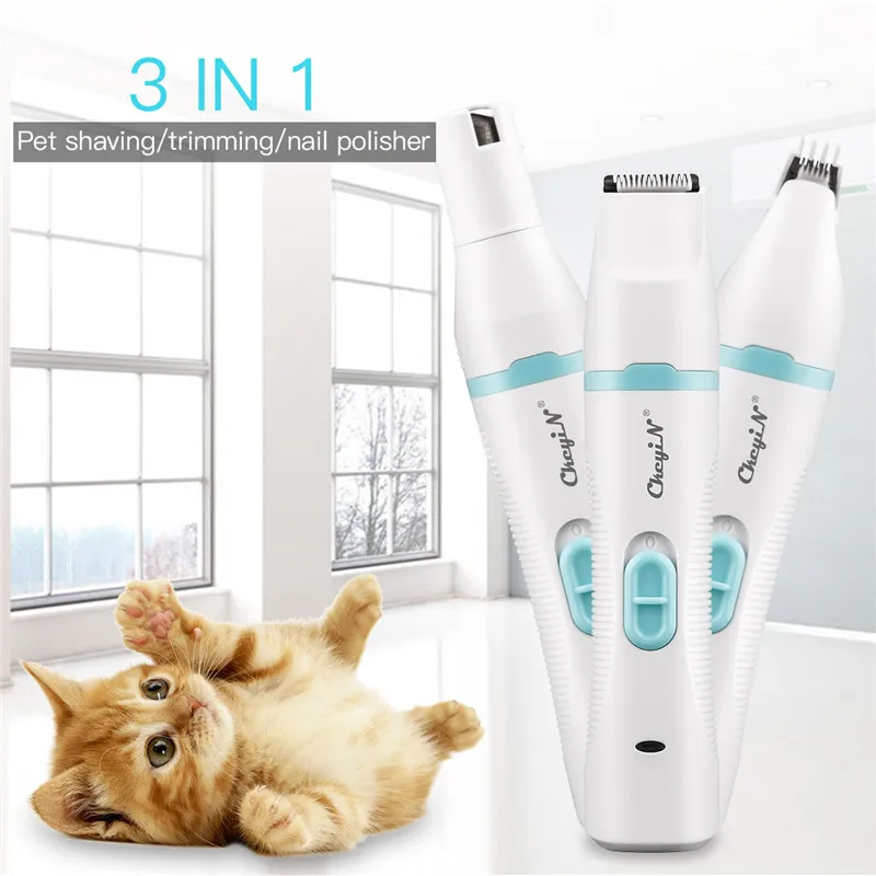 

3 In 1 Electrical Dog Hair Trimmer USB Charging Pet Hair Clipper Rechargeable Low-noise Cat Hair Remover Grooming Hair Cutter 50