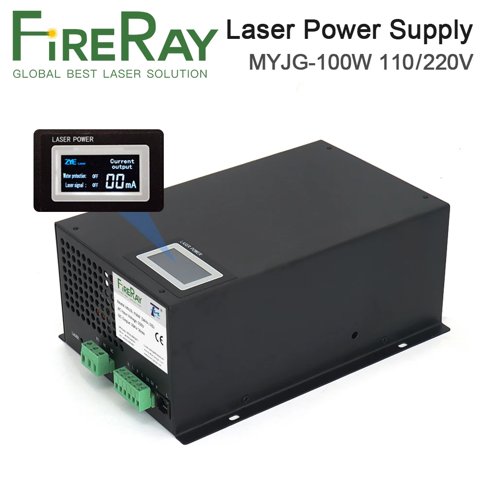 FireRay MYJG-100W 80-100W CO2 Laser Power Supply Category for CO2 Laser Engraving and Cutting Machine