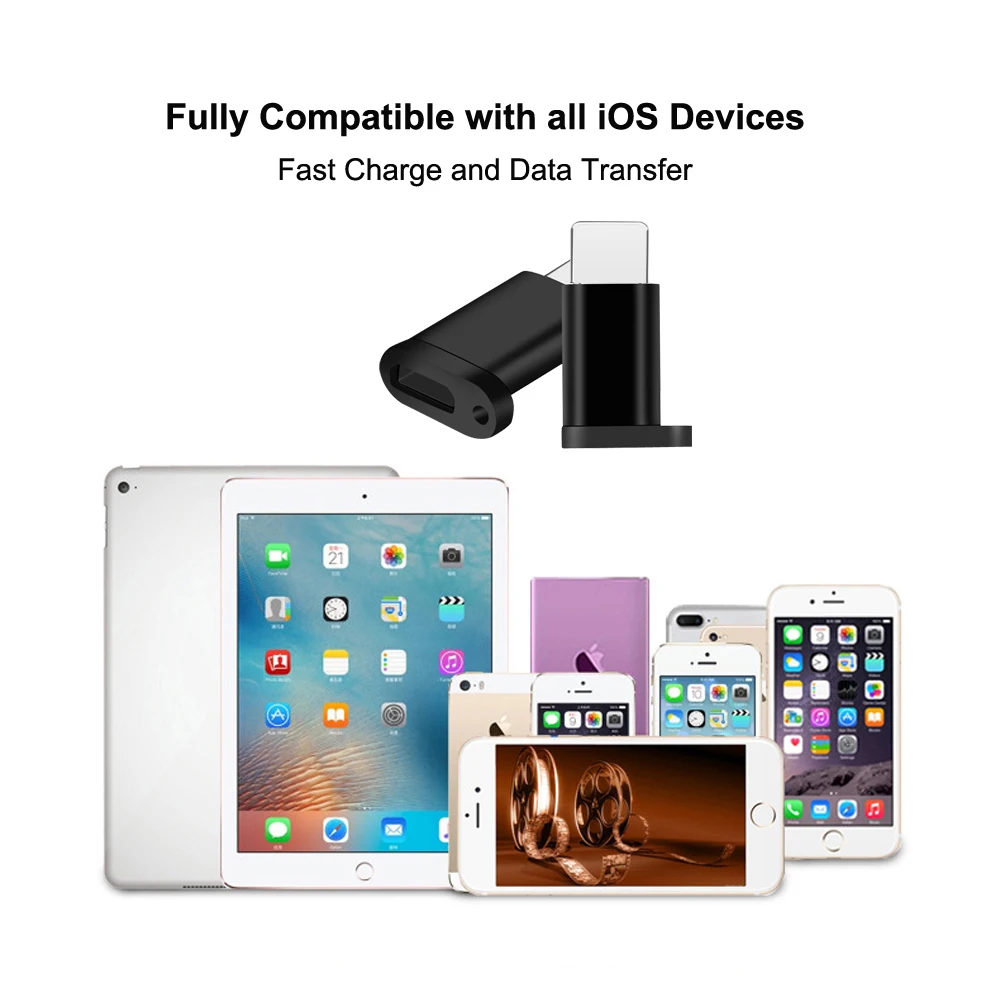 Адаптер VOXLINK 5 шт. Micro USB для освещения 8Pin для Apple адаптер с брелоком для iPhone 7 Plus синхронизация зарядное устройство OTG конвертер