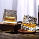 Вращающийся стакан для виски прозрачный стакан Стекло стакана воды шотландской бренди Творческий чашки для дома Бар Винный шкаф украшения