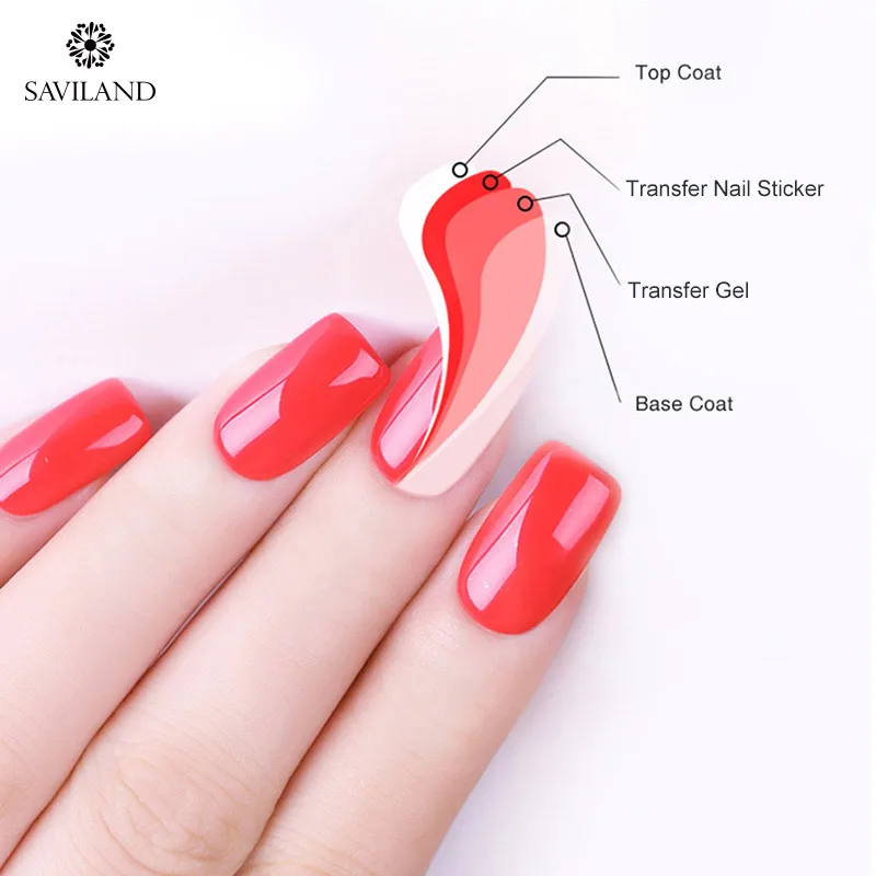 Клейкий клей для ногтей SAVILAND 7 мл стикер переноса звездного неба отмачиваемый