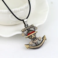 %c2%a0vintage japanese anime one piece necklace pirate luffy anchor skull pendant necklace fashion cosplay accessories