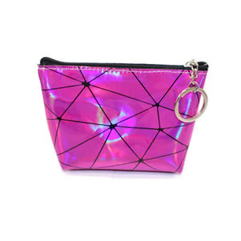 

New Creative Diamond Shaped Laser Coin Purse Zipper Small Wallet Women's Storage Lipstick Pouch Dropshipping
