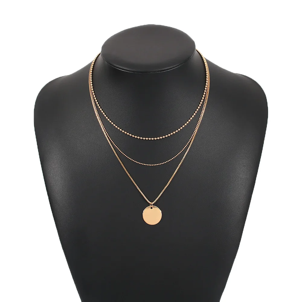 

Jewelry 2020 Women Neck Pendant Coin Pendant Women's Necklace Punk Neck Chain Aesthetics Girl's Ornament Accessories