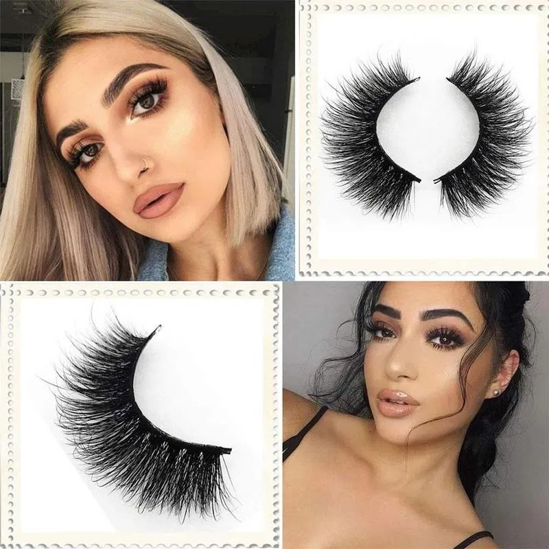 

20 Pairs Natural Cross False Eye Lashes 3D Mink Bushy Eyelashes Thick Long Eyelashes Makeup Eyelash Extension Silk Eyelashes
