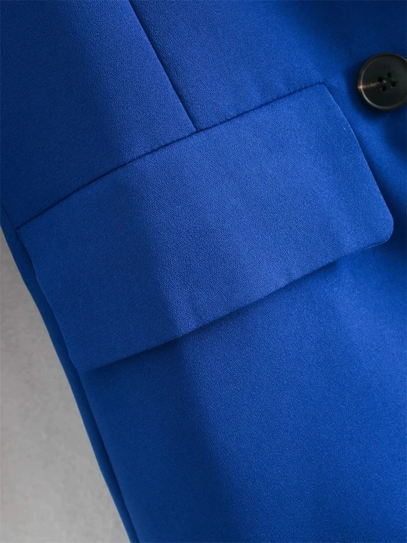 

2020 Autumn And Winter Women's New Simple Style Double-Breasted Thin Drape Casual Suit Jacket