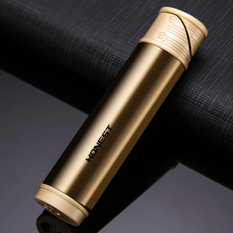 Искренняя красная струйная зажигалка классический цилиндр ветрозащитный газ