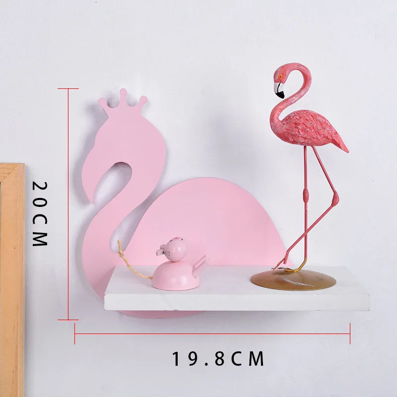 Детская комната Декор Розовый Лебедь деревянная полка настенные декоративные
