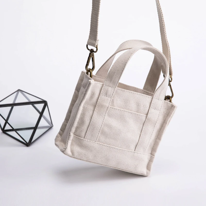 Холщовая сумка мессенджер женская маленькая Сумка в японском и корейском стиле