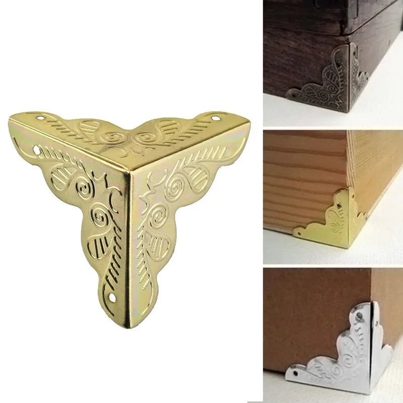 10 шт. НОВЫЕ антикварные железные треугольные углы деревянные уголки коробки