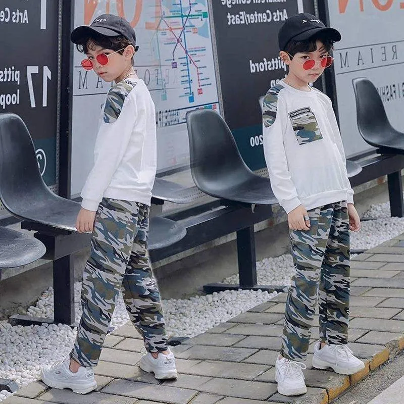 Комплект из 2 предметов детская одежда для маленьких мальчиков в стиле милитари