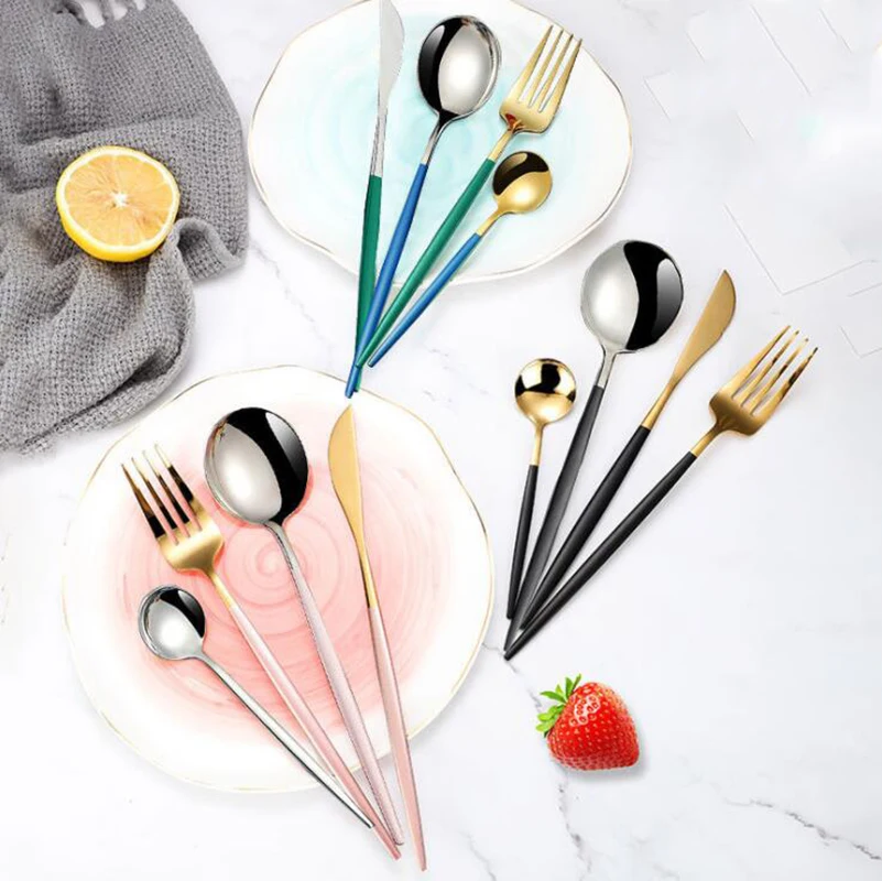 Набор столовых приборов в Европейском стиле столовые приборы из нержавеющей