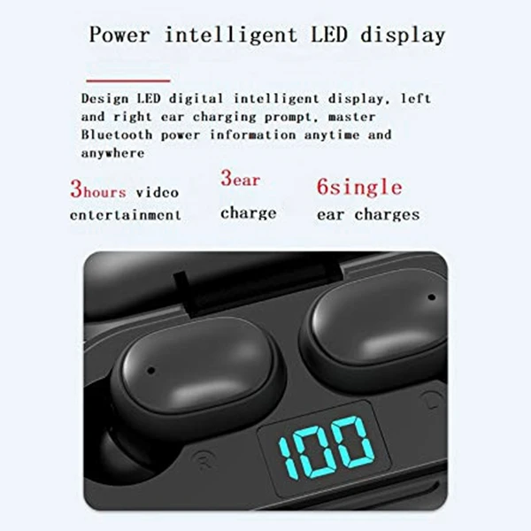 H6 bluetooth гарнитура беспроводная спортивные TWS5.0 мини наушники с отсеком для