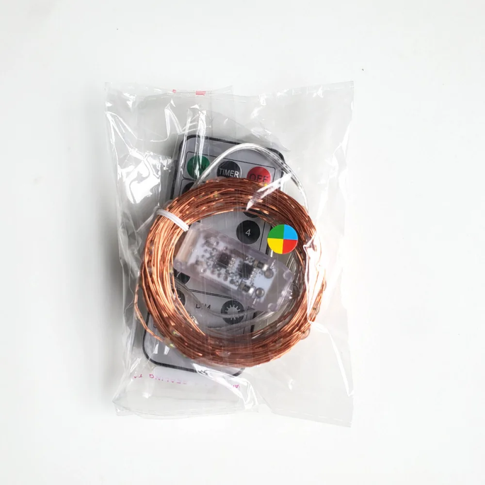 

Copper Wire Lamp String Led Remote Control Small Lantern Christmas Tree Lighting Room Decorative Lamp USB Battery Lantern