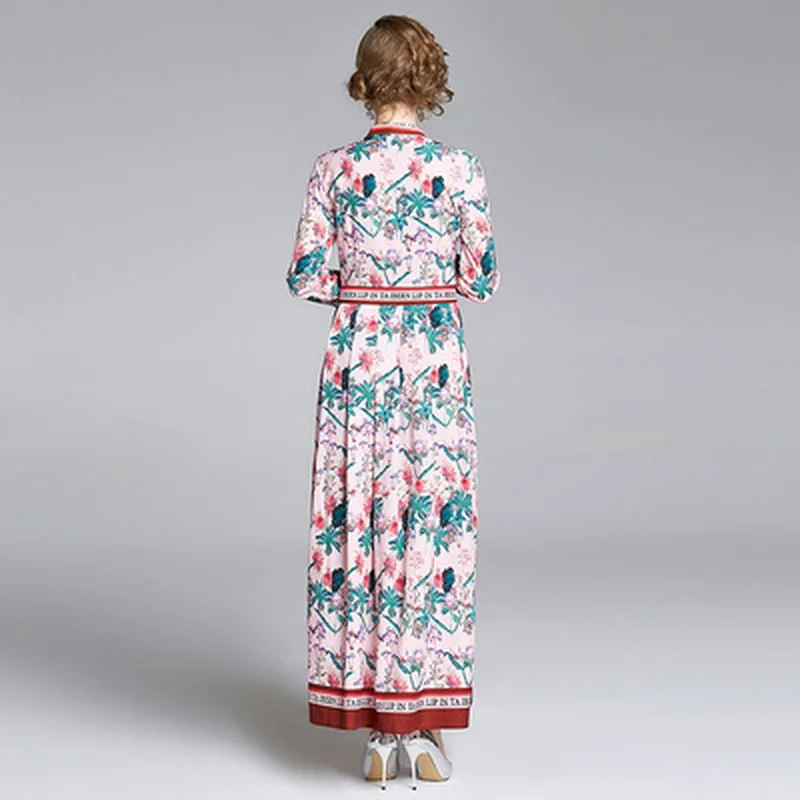 Женское винтажное платье с длинным рукавом дизайнерское подиумное свободное