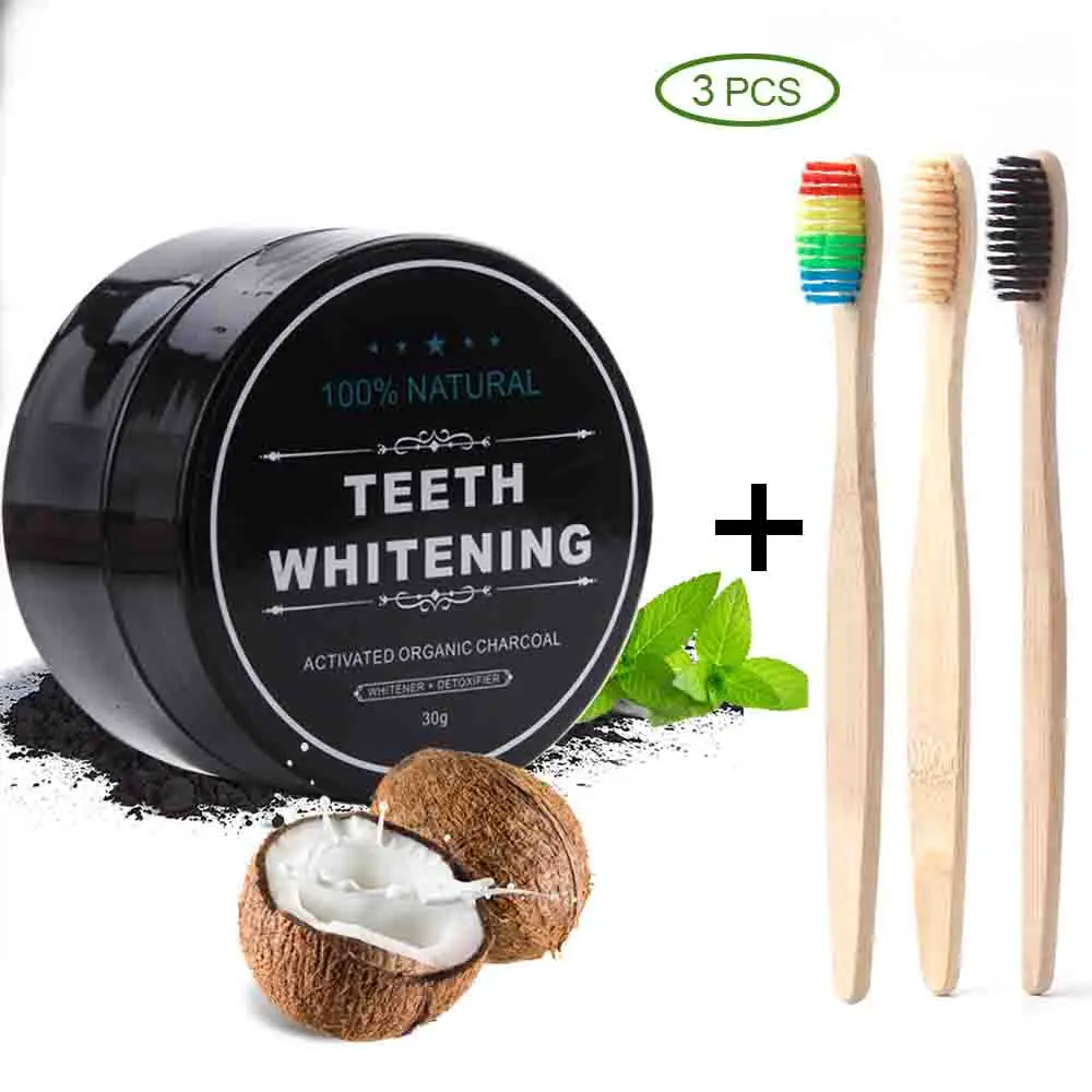 Отбеливание зубов 30 г порошок уход за полостью рта активированная Кокосовая