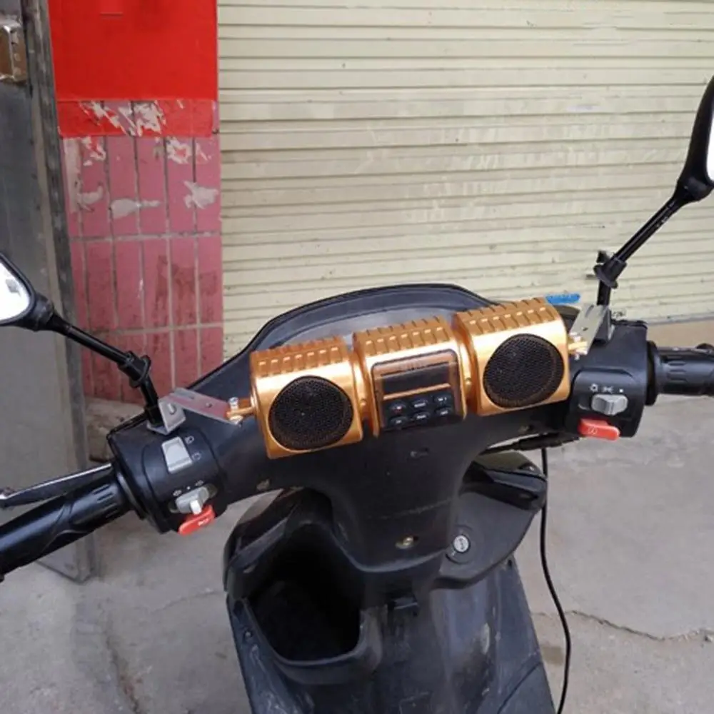 

12V Black Motorcycle MP3 Music Player Bluetooth Stereo Speakers FM Radio With LED Display Waterproof drop shipping