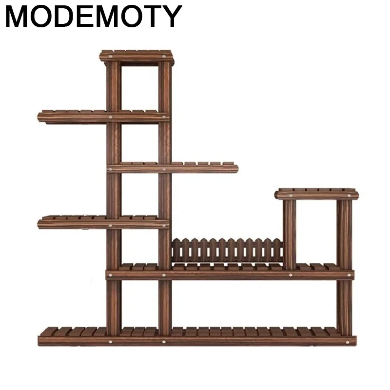 

Madera Scaffale Porta Piante Saksi Standi Rack Etagere Pour Plante Varanda Stojak Na Kwiaty Outdoor Balcony Shelf Flower Stand