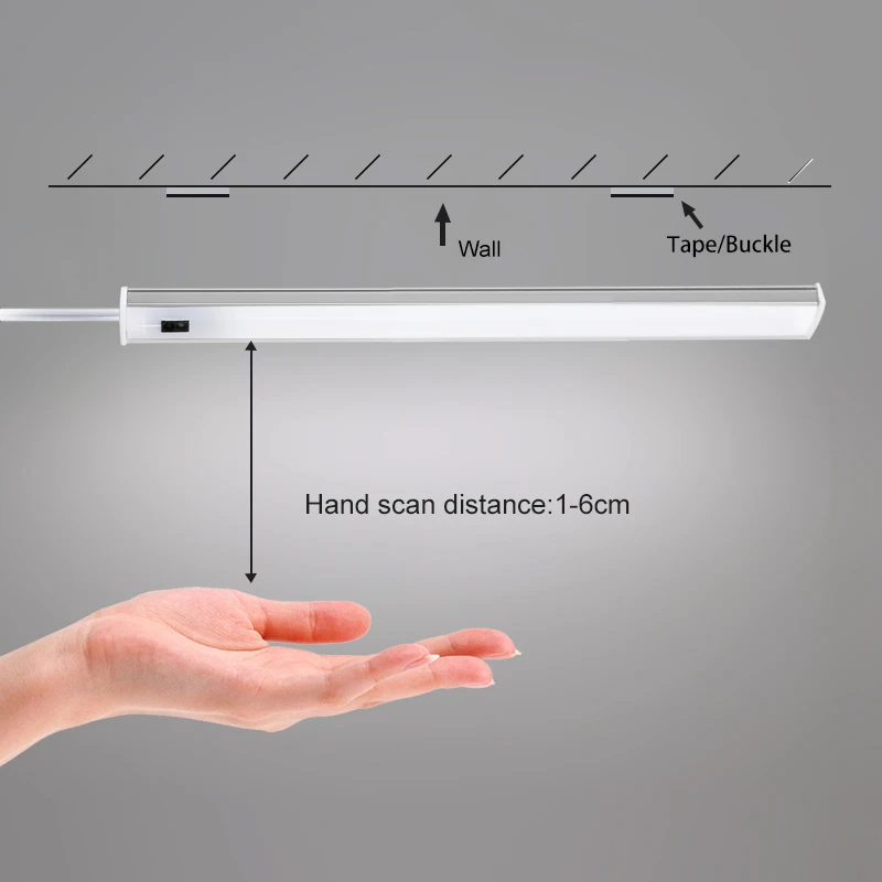 

2Pcs/lot USB LED Under Cabinet Kitchen Lights 5V 3 Colors Hand Sweep Sensor Lamp LED Closet Light Bedroom Wardrobe Lighting