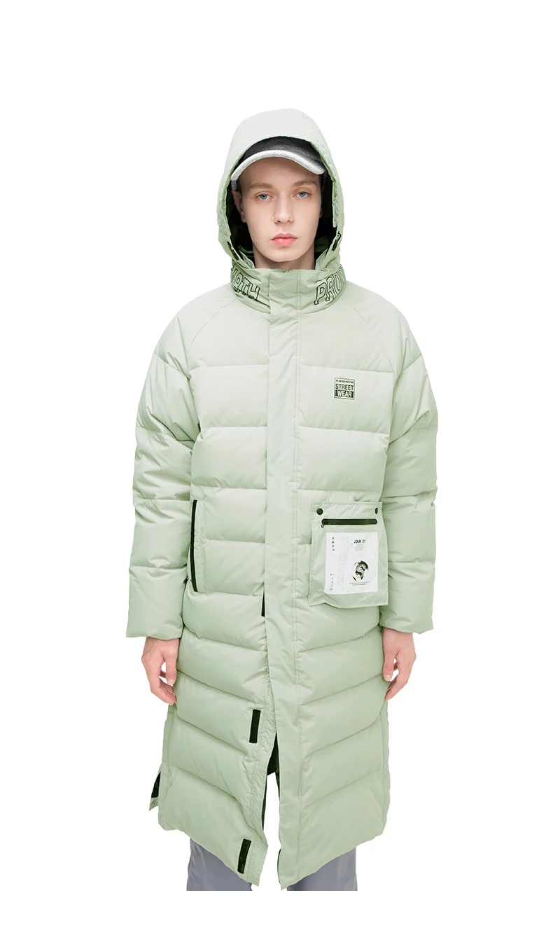 VIISHOW мужской пуховик с принтом утки брендовая зимняя куртка для мужчин Doudoune Homme 2018