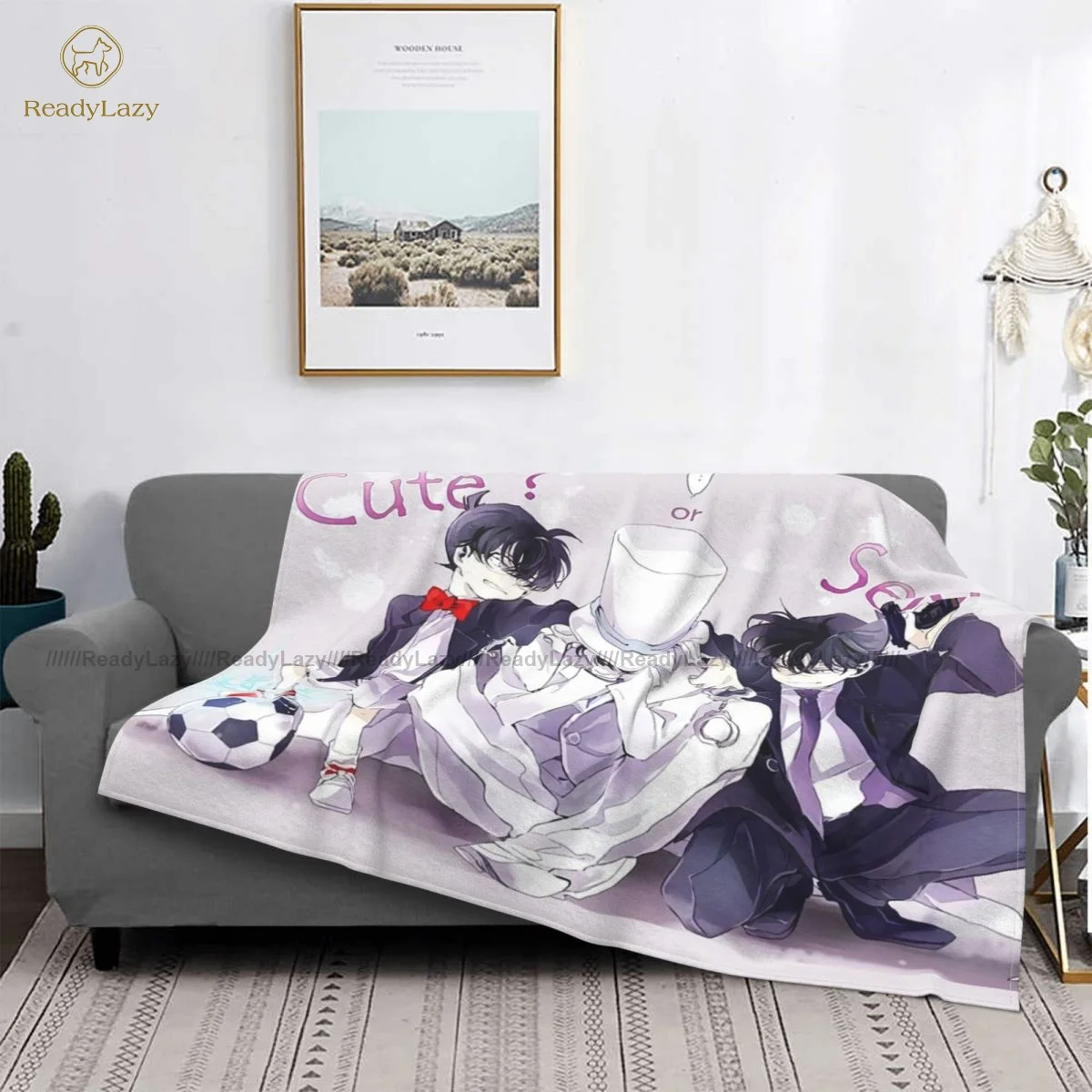 

Красивое Флисовое одеяло Detective Conan, мягкое модное покрывало для дивана