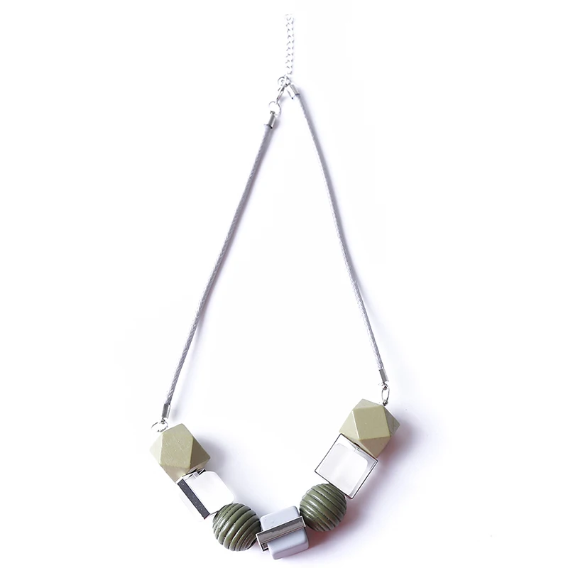 

Women Beads Necklace Jewelry Statement Necklace Massive Wood Necklaces Beads Pendants Geometric Necklace Women's Jewelry
