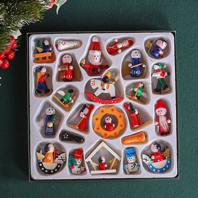 

Подвесные Подвески на рождественскую елку, деревянные украшения для детей, Декор для дома на новый год 2022