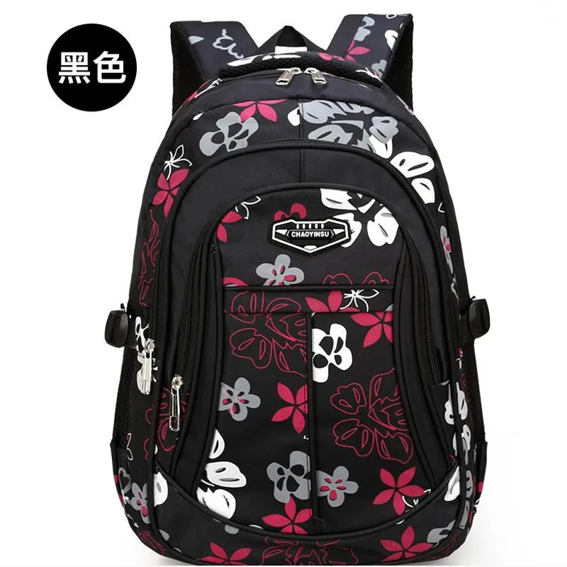 

2020 Student School Backpack Floral Printed Primary School Bags Large Capacity Waterproof Wear-resistant Schoolbag