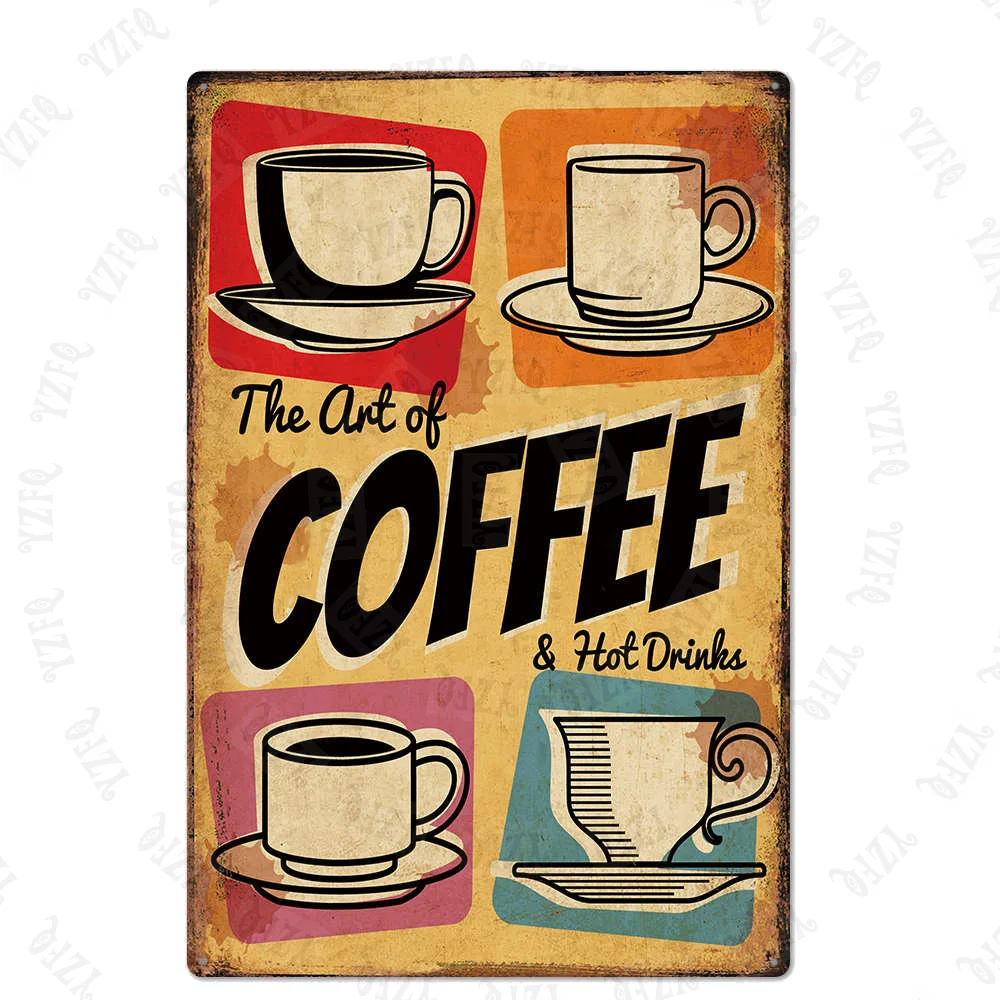 

Металлический кофейный знак YZFQ 30x20 см