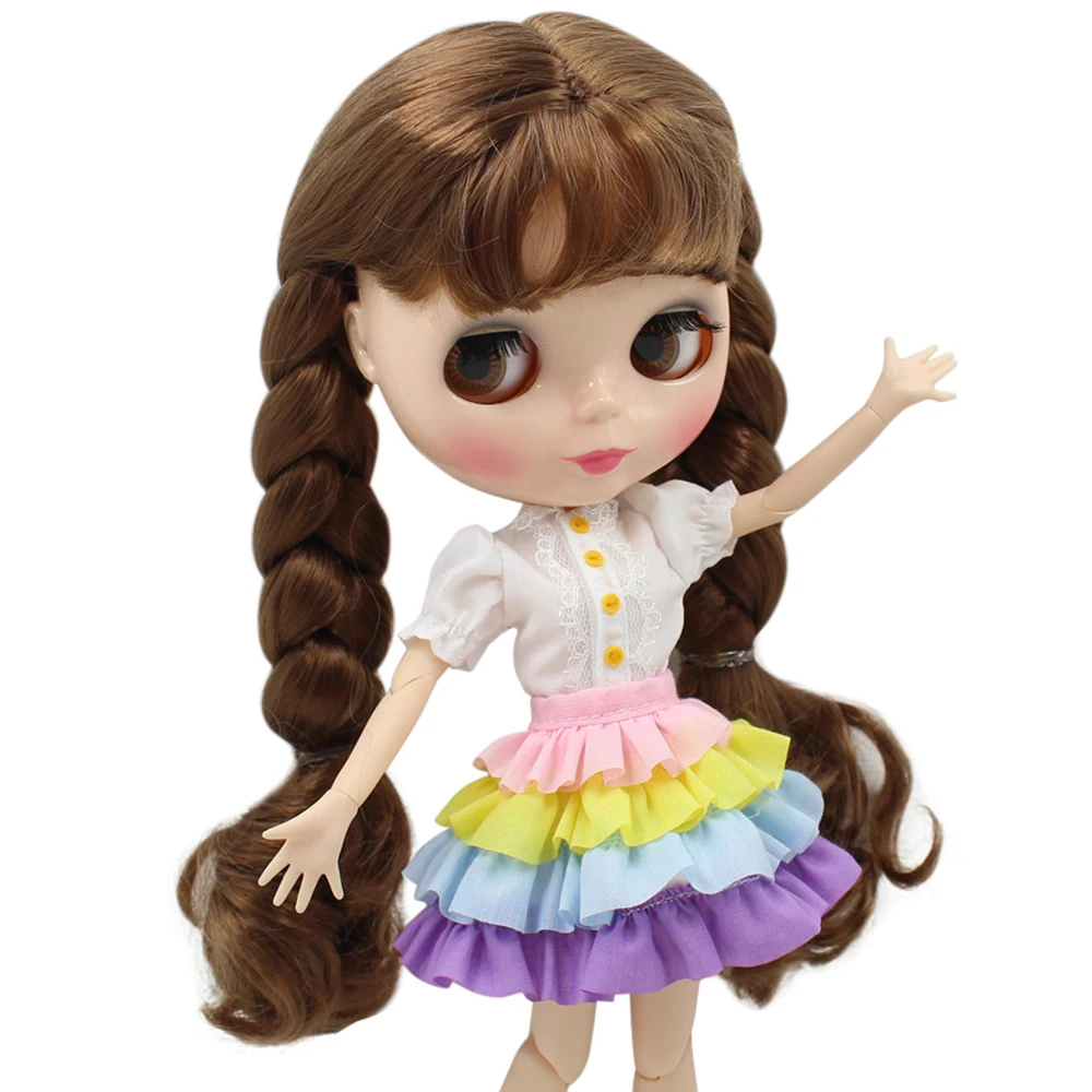 Одежда для 1/6 Блит 2 шт. юбка и белая рубашка | Игрушки хобби