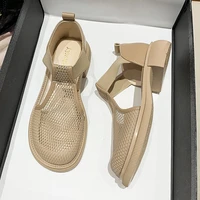 2021 new summer womens sandals designer songgao shoes leisure closed toe sandals breathable mesh for women sandals flat shoes