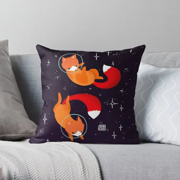 

Space Foxes Soft Decorative Throw Pillow Cover for Home Pillows NOT Included