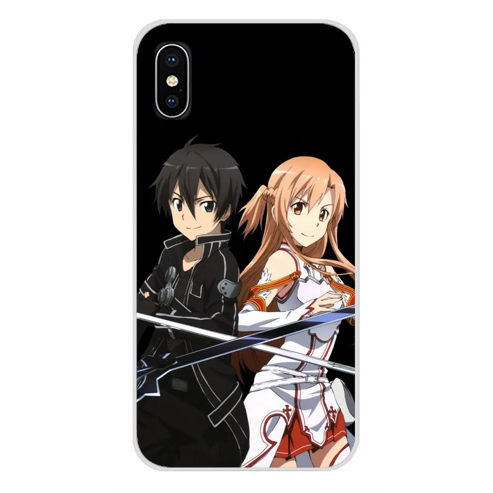 For Samsung Galaxy S3 S4 S5 Mini S6 S7 Edge S8 S9 S10 Lite Plus Note 4 5 8 9 Fashion Case Sword Art Online game girl Asuna Krito | Мобильные