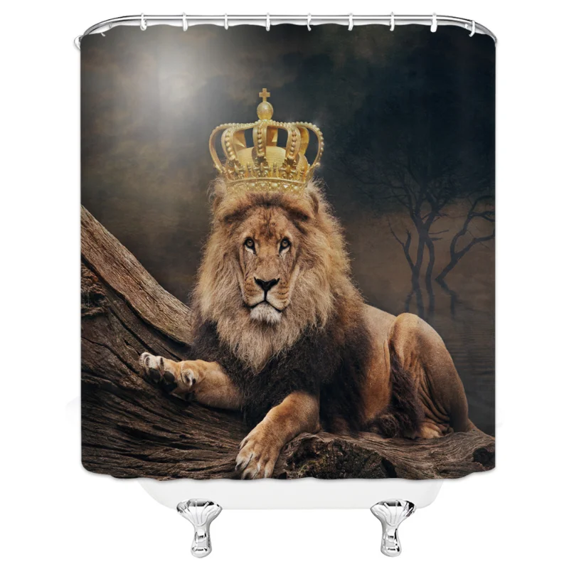 

Tiger Animal Shower Curtain Set Printing Waterproof Polyester Baboon Gorilla Shower Curtain Bathroom Home Decoration Cushion