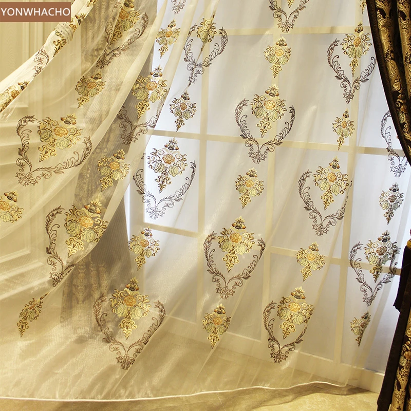 Занавески на заказ роскошная Европейская вилла гостиная плотная шениль