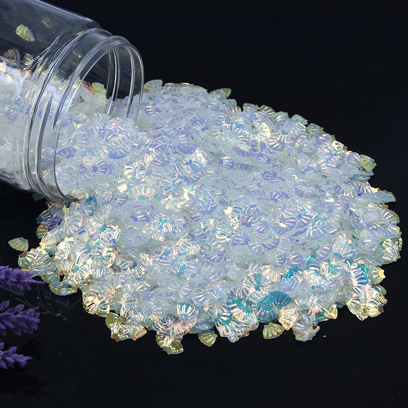 Блестки Sea shell 7 мм блестки из ПВХ россыпью для дизайна ногтей маникюра шитья