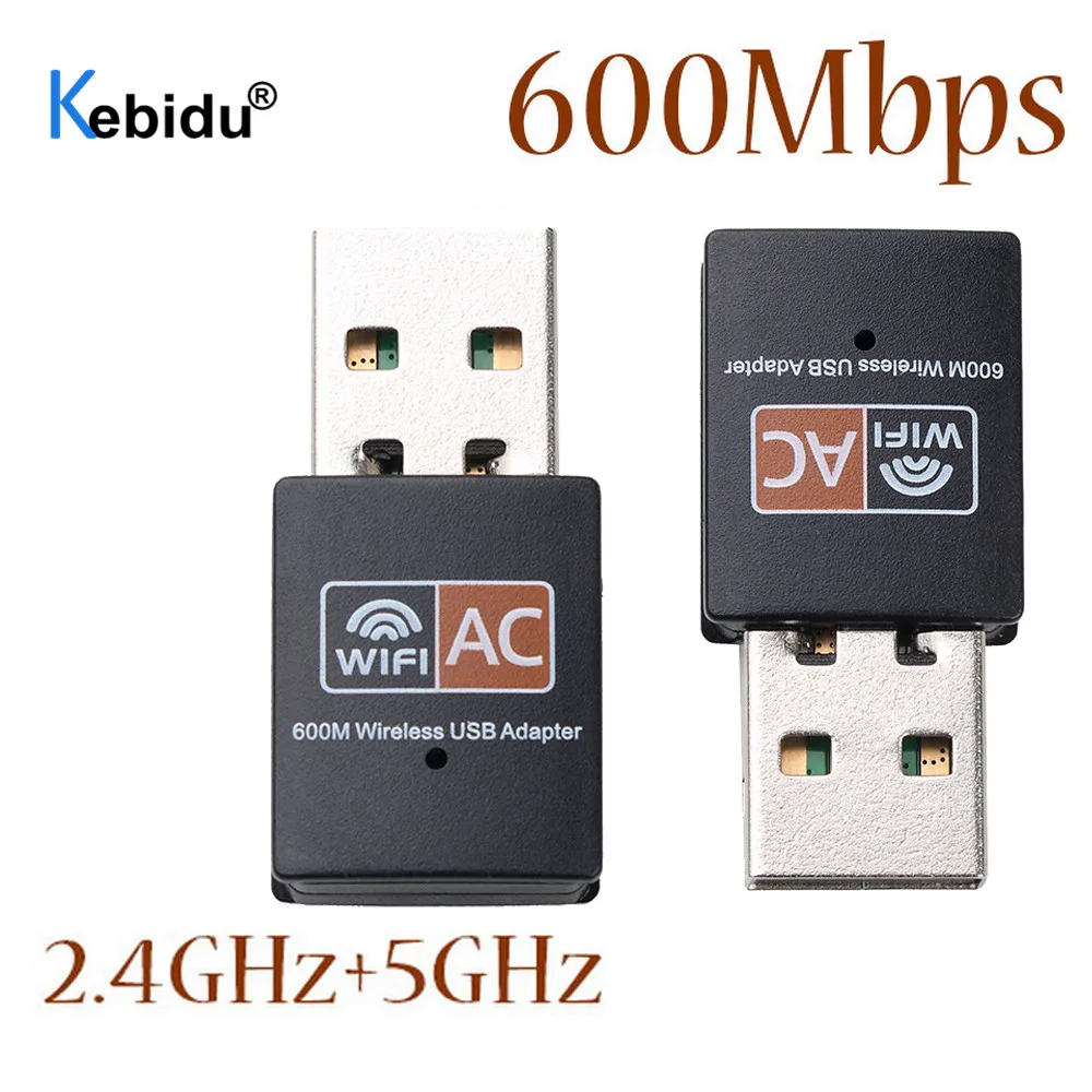 

Kebidu 2,4 ГГц 5 ГГц 600 Мбит/с USB Wi-Fi адаптер беспроводная сетевая карта Wi-Fi антенна для Windows XP/Vista/7/8/8.1/10 Mac