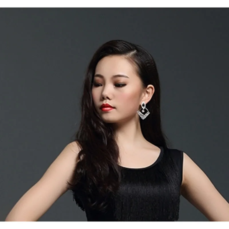 2020 женские латинские танцы практика/производительность платья черный Красный