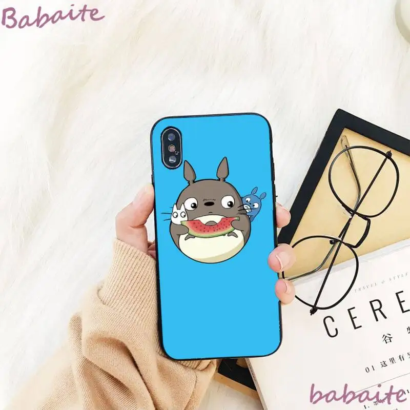 

Babaite Cute Totoro Anime Bling Cute Phone Case for iPhone 8 7 6 6S Plus X XS MAX 5 5S SE XR 11 11pro promax