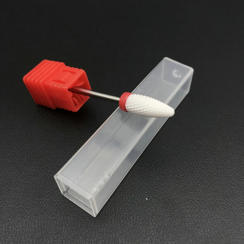 Белый керамический сверло для ногтей маникюра и педикюра инструмент