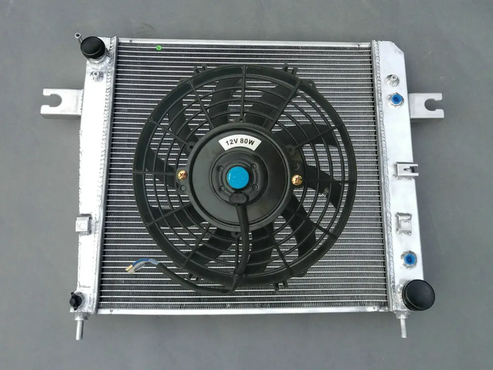 Новый алюминиевый радиатор + вентилятор для Jeep Cherokee Liberty KJ 2001 л V6 2008 2002 2003 2004 2005 2006
