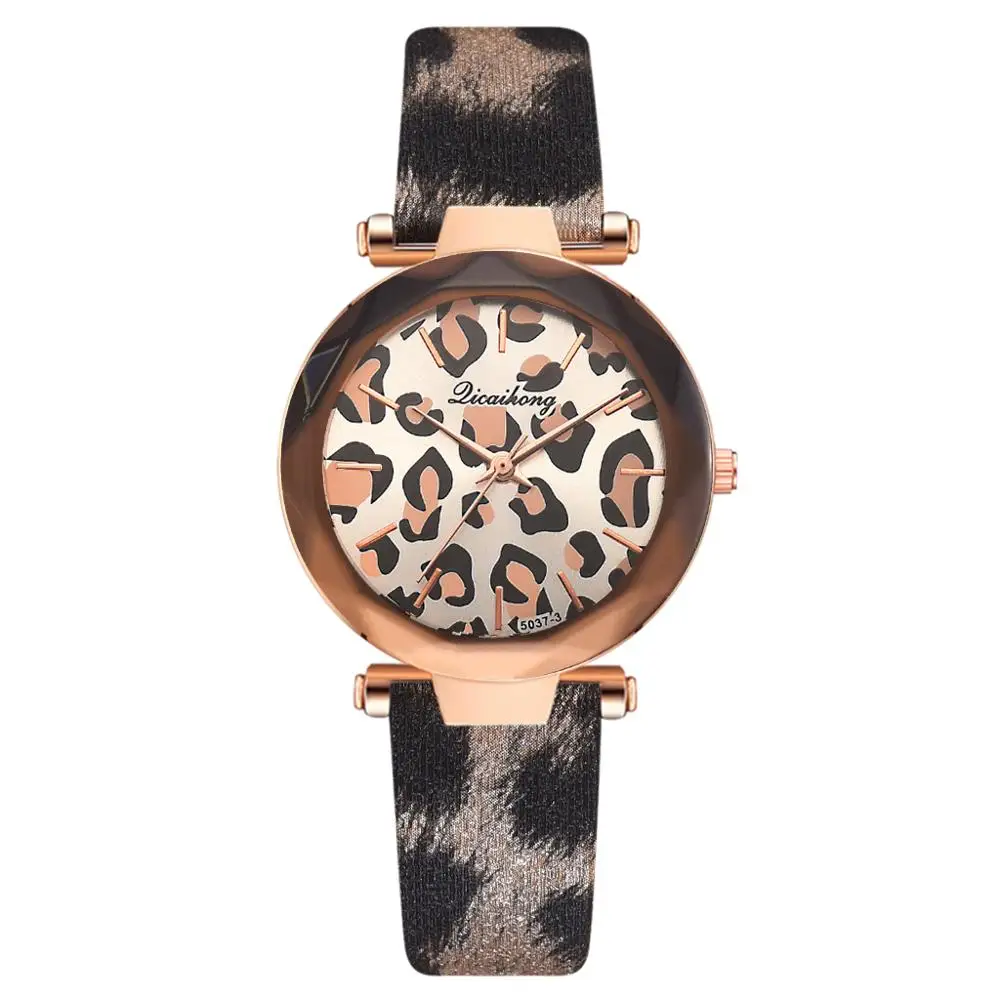 Montre Femme новые модные женские часы кожаная с леопардовым принтом аналоговые кварцевые часы женские наручные часы Reloj Mujer женские часы