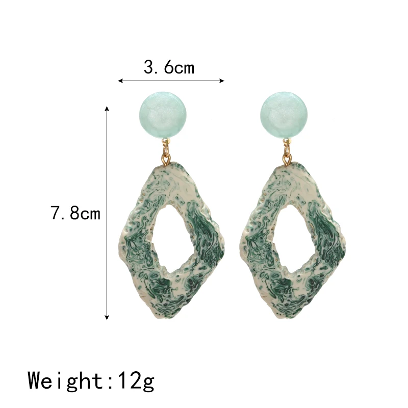 Новинка 2019 модные серьги для женщин большие геометрические акриловые смешанные